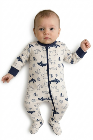 Whale Design Baby Romper