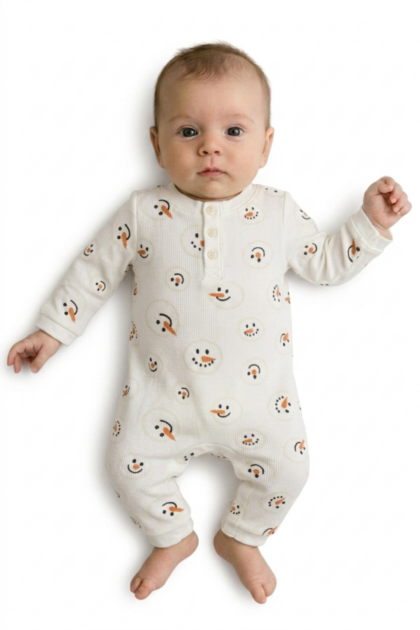 IMG_9510 Snowman Design Baby Romper